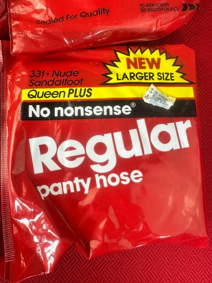 VTG 6 LOT 80s No Nonsense Queen Plus Pantyhose Nude & Tan Mix Collector Gift - Image 2 of 4