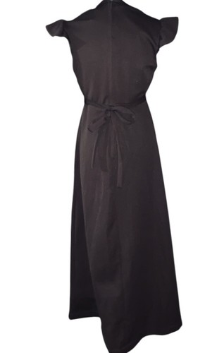 70 Vintage Maxi Dress Size 6 Dark Brown Boho Hippy - Picture 2 of 2