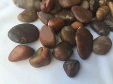 10Lb Decorative Polished Pebbles/River Rocks/Aquaium Gravel (Large, Red 10Lb)