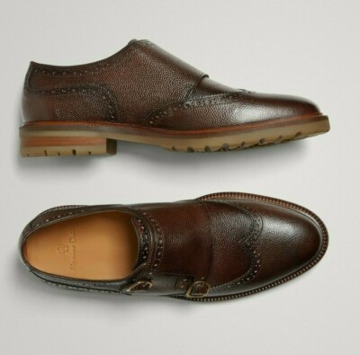 MASSIMO DUTTI MEN'S Brown embossed 