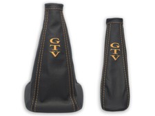 SCHALTMANSCHETTE HANDBREMSSACK FÜR ALFA ROMEO GTV FL 1998-2004 STICKEREI BEIGE