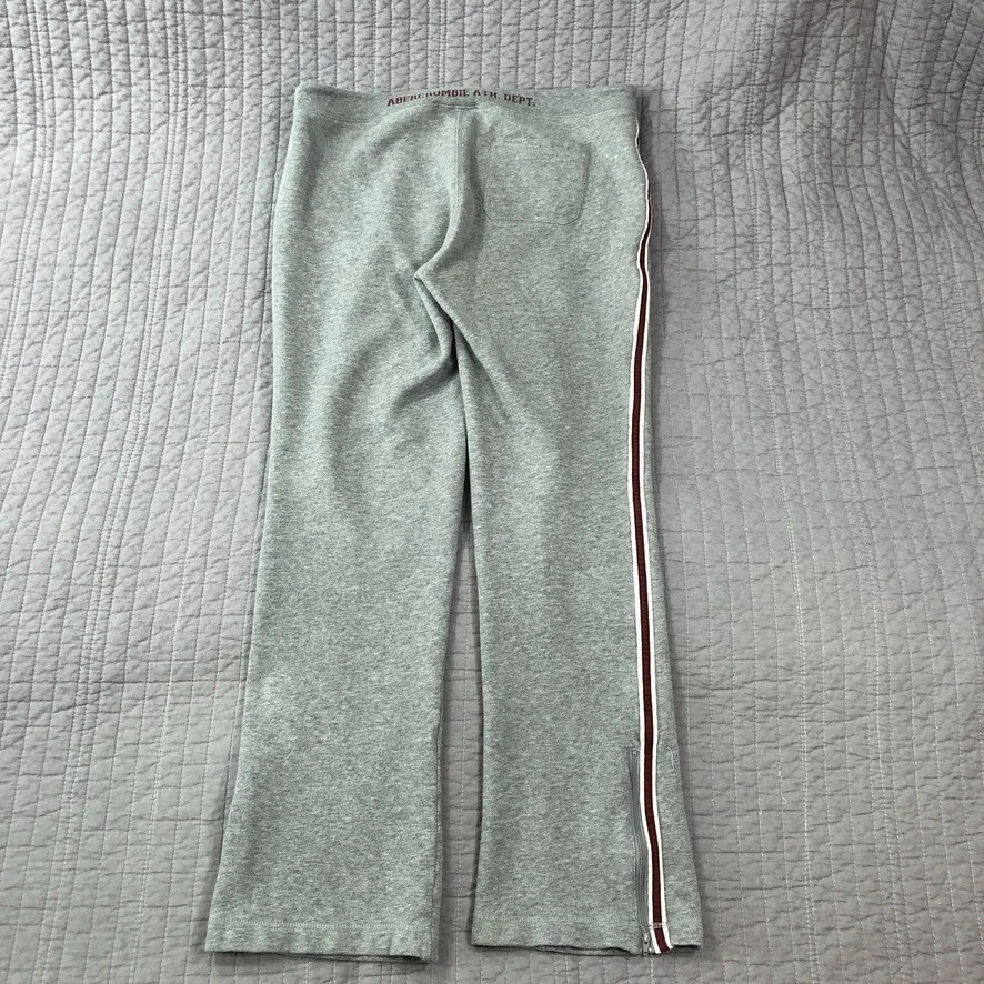 Abercrombie пот брюки женщин маленький серый вырез лодыжки молнии логотип с надписью Y2K - Изображение 2 из 4