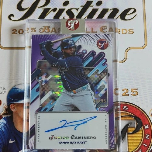 ​2025 Topps Pristine JUNIOR CAMINERO Purple Refractor AUTO /99