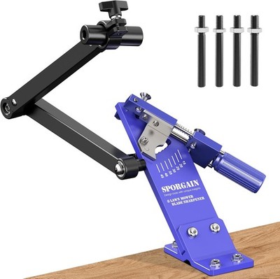 [Updated] Lawn Mower Blade Sharpener 15°-45° Adjustable Frame with Ball Bearing 