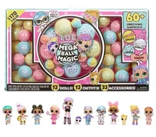 New LOL Surprise Mega Ball Magic Set 12 Dolls + 12 Outfits + 33 Accessories