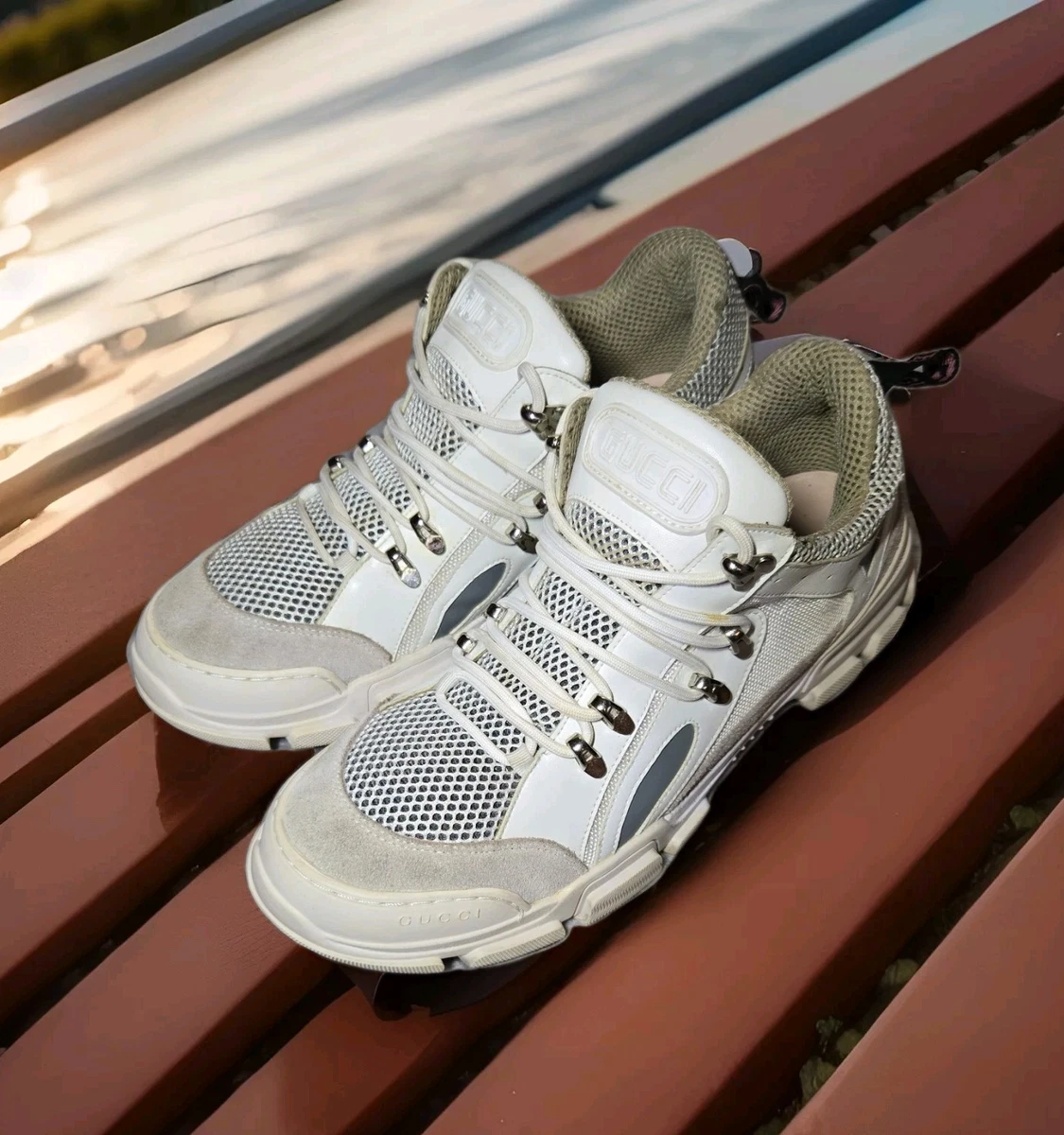 Gucci Flashtrek White W for sale | eBay
