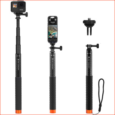Selfie Stick Kohlefaser Unsichtbar Extendable Handheld Monopod für Action Kamera