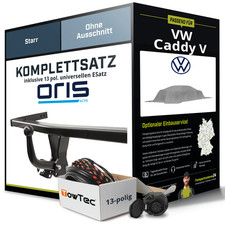 Für VW Caddy V Typ SBB , SBJ Anhängerkupplung starr +eSatz 13pol uni. 09.20- NEU