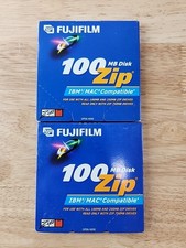 2 Fujifilm 100 MB Zip Disk Disc, IBM Formatted, New