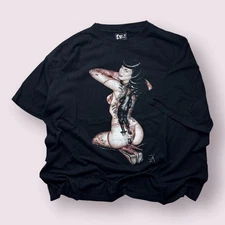 Vintage Men’s Fashion Victim Petty Paige Pinup Tattoo Graphic Shirt 90s 3XL