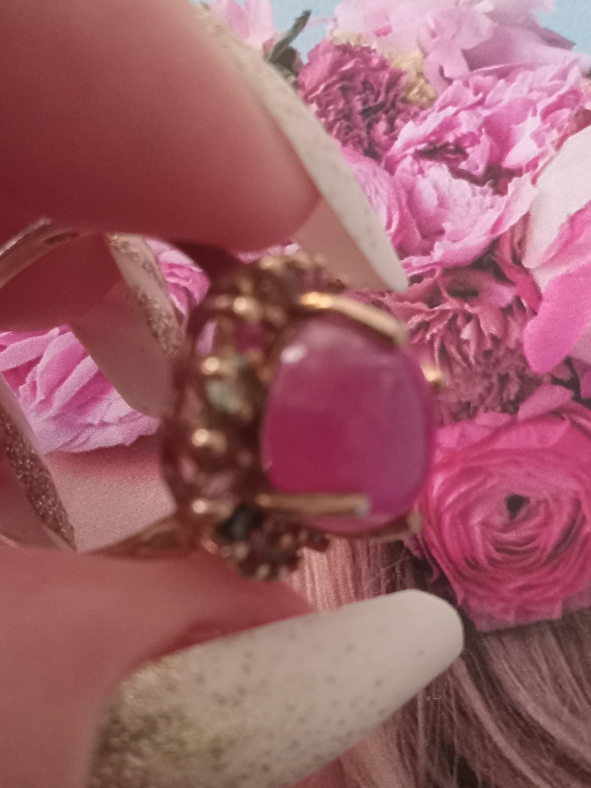 Ruby Ring Size 7 925 Sterling Silver Beautiful - image 5