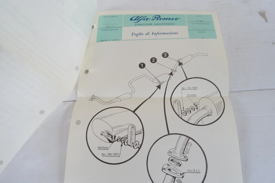 Alfa Romeo Giulia TI fissaggio tubazioni scarico - Immagine 4 di 4