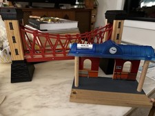 Imaginarium Wooden Train Bridge  Station   Thomas Wooden Railway Compatible