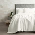 Cloud Linen Boronia Stone Washed Cotton Waffle Bed Comforter Set Ivory
