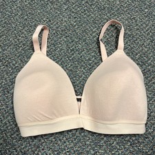 Auden Lightly Lined Wire Free Bra 36DD Cotton Light Pink