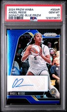 2024 PANINI PRIZM WNBA SIGNATURES BLUE PRIZM #SGAR ANGEL REESE 72/75 PSA 10