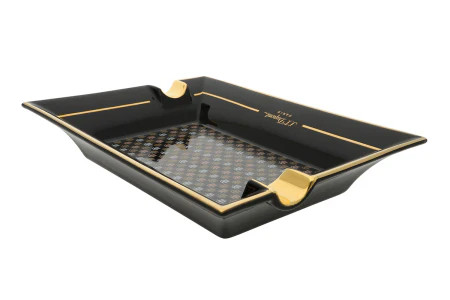 Posacenere S.T. Dupont Trinidad Da Collezione Unisex Porcellana Nero - Imagen 3 de 3
