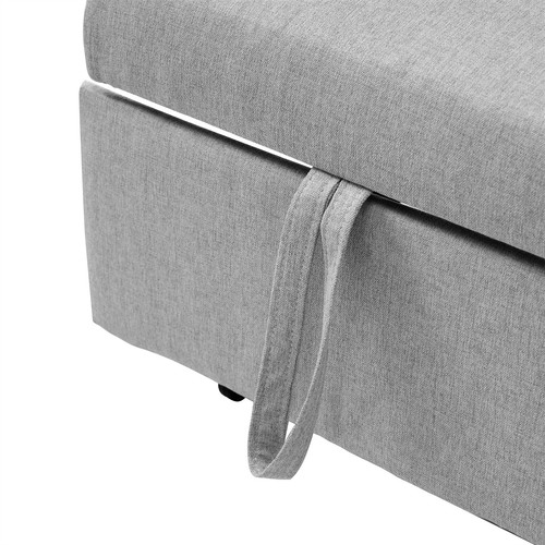 Einzelsofa ausziehbarer Schlafsofa Sofabett Liegesessel mit Bettfunktion Grau - Bild 7 von 16