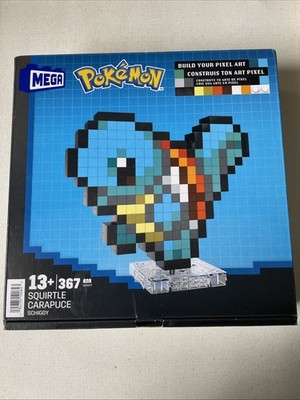 MEGA Pokemon - SQUIRTLE - Pixel Art Building Kit - 367 pcs Sealed New