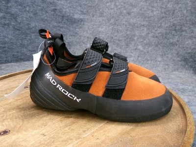 Mad Rock Drifter Climbing Bouldering Shoes Science Friction Black Orange Size 7