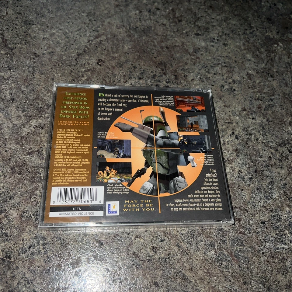 Star Wars: Dark Forces (PC 1995) Windows 95/98 Lucas Arts - New Factory Sealed - Image 2 of 2