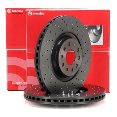 BREMBO XTRA Bremsscheiben Ø 340mm für VW GOLF 7 8 GTI / R AUDI S3 8V 8Y vorne