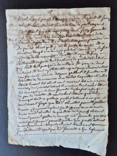 Lot 2 Manuscrits d'époque Louis XIV Justice Draguignan, Grimaud, CROZE
