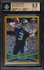 Russell Wilson 2012 Topps Chrome Gold Refractors ROOKIE /50 #40 BGS 9.5