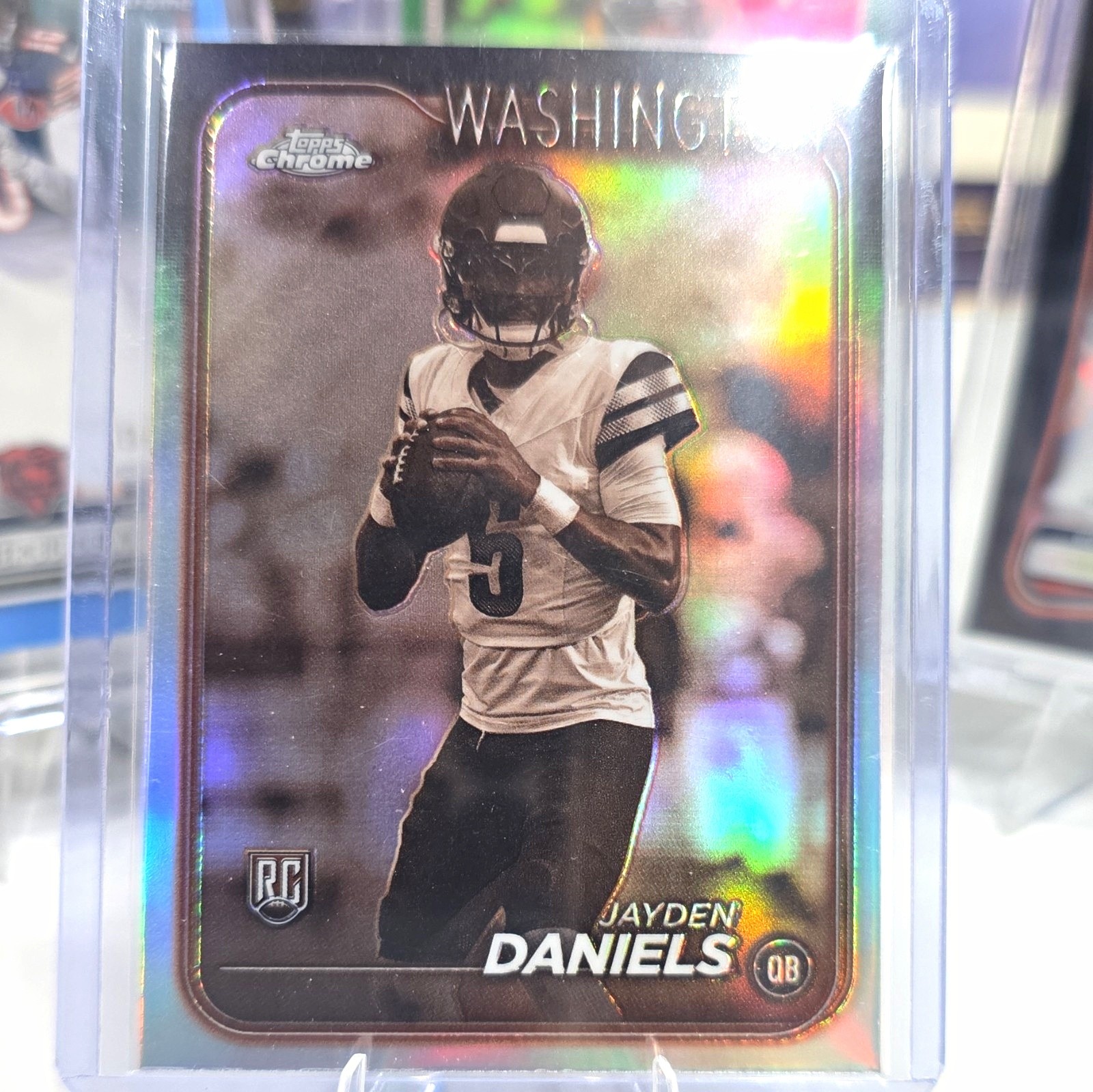 Topps Chrome 2024 Jayden Daniels Rookies Sepia Refractor RC #201 Commanders