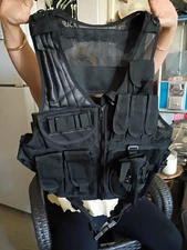 Rothco Molle Modular Vest Black Adjustable Tactical Hunting Gear - New Other