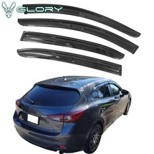 Fits 14-19 Mazda 3 Sedan Hatchback Mugen Style Acrylic Window Visors Vent Shades