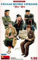 Miniart 38006 German Sitting Civilians 1930 1940 - Deutsche Zivilisten- 1:35