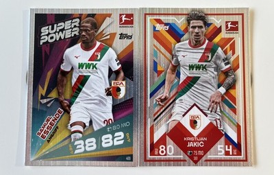 2 x Topps Match Attax Bundesliga 25/26 Set Essende Super Power Jakic Augsburg 