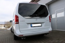 FOX Sportauspuff Mercedes V-Klasse W447 Lang, Bj. ab 2014, 2x76mm rund re/li