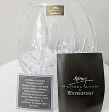 Waterford Michael Aram Fathom 6" Crystal Vase NIB