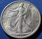 1917-P 50C WALKING LIBERTY SILVER HALF DOLLAR CH/GEM BU