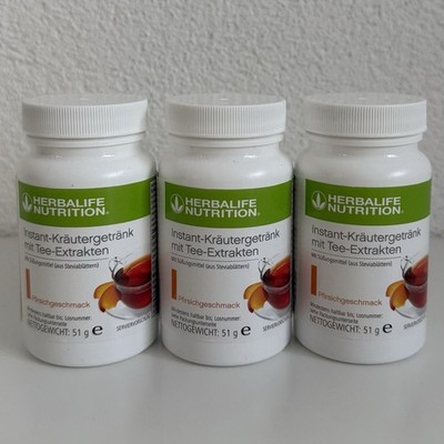 3x Herbalife Instant-Kräutergetränk mit Tee-Extrakten 51 g Pfirsich