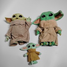 Star Wars The Mandalorian Grogu Baby Yoda Plush Toy Lot of 3 Stuffed Doll Bundle