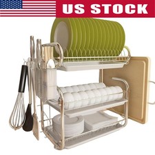 Kitchen Dish Storage Shelf Large Kitchen Organizer Drain Rack for Kitchen