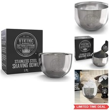 Stainless Steel Shaving Soap Bowl 3.2 Inch Double Wall Insulated Rust Resistant