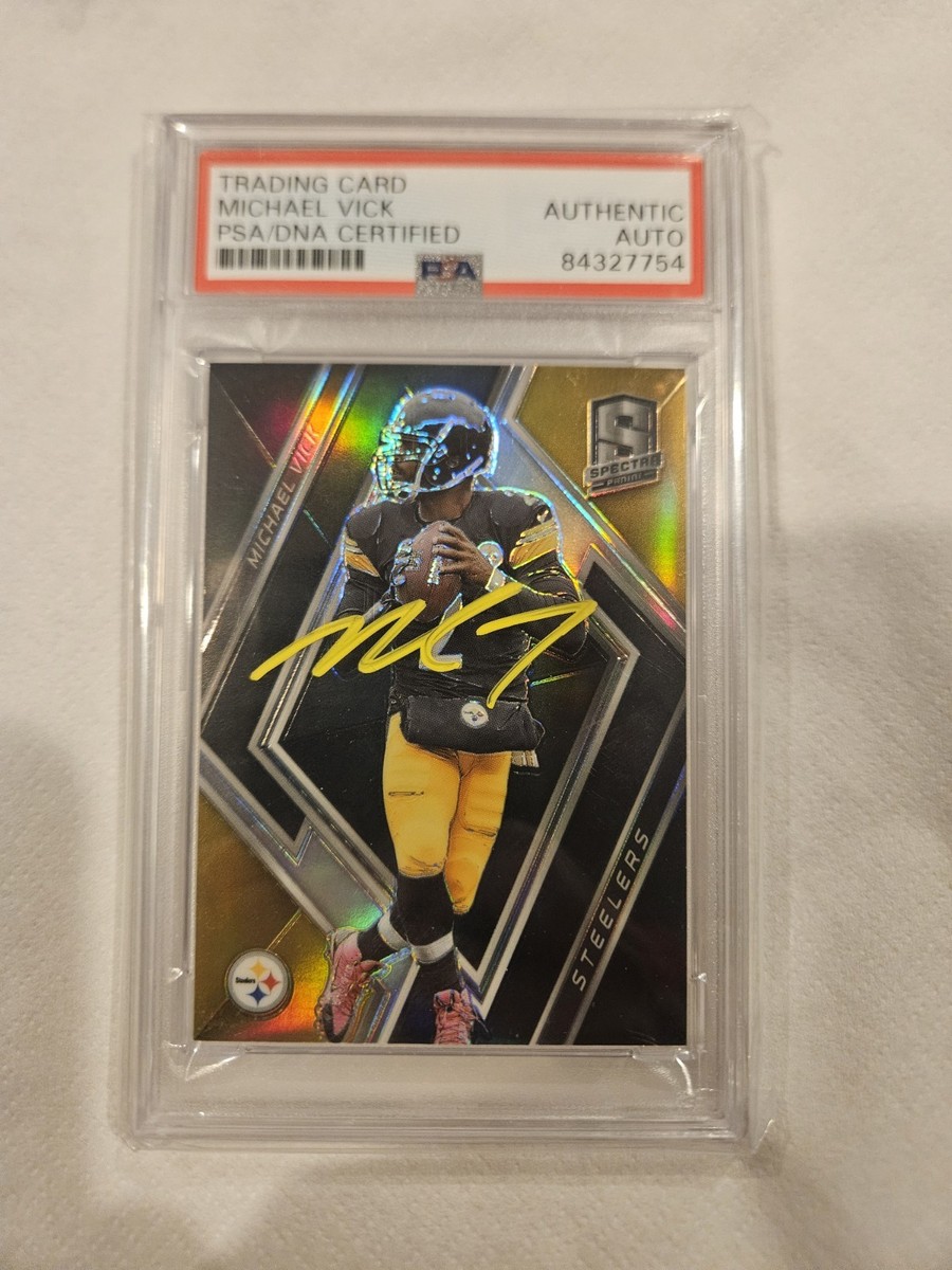 Michael Vick 2018 Panini Spectra Signed Card. Psa Dna. Pittsburgh