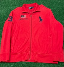 Vintage Polo Ralph Lauren Big Pony USA Number 3 Full Zip Jacket Mens Size XL