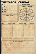 The Tarot Journal: Tarot Reading Tracker And Notebook 3 Card Spread Oracle Dr...