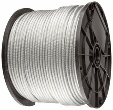 Vinyl Coated Stainless Steel 304 Cable Wire Rope 7x7 Clear 1/16"-1/8"
