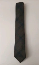 NWT Brooks Brothers x Thom Browne Tie Black Fleece 100% Wool Dark Green Plaid