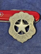 Deputy Sheriff Silver Reproduction Sheriff Ba...