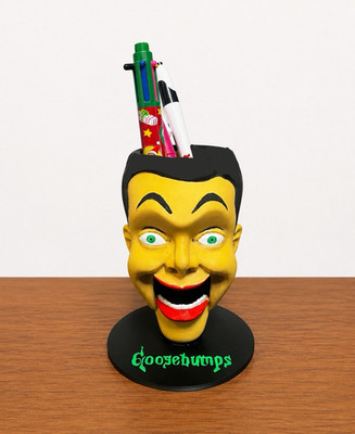 Goosebumps Slappy Head Pen & Pencil Holder Desk Organizer, Hand Painted