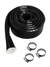 1/4" ID Heat Shielded Fire Thermo Armor Fire Sleeve Silicone 1/4" ID x 5FT