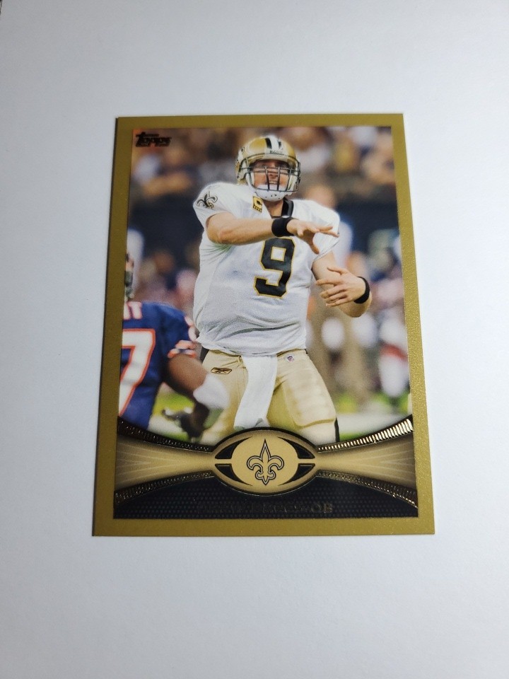 Drew Brees *2012 Topps #100 *#'d - /2012 *GOLD parallell *NFL Football card