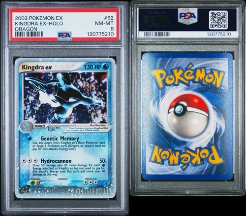 Pokémon Kingdra ex Dragon Ultra Rare Holo PSA 8 92/97 English 2003